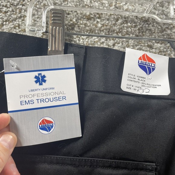 COPY - Liberty Uniform EMS Pants Mens 38x32 Black BDU Firefighter Cargo - Picture 3 of 10